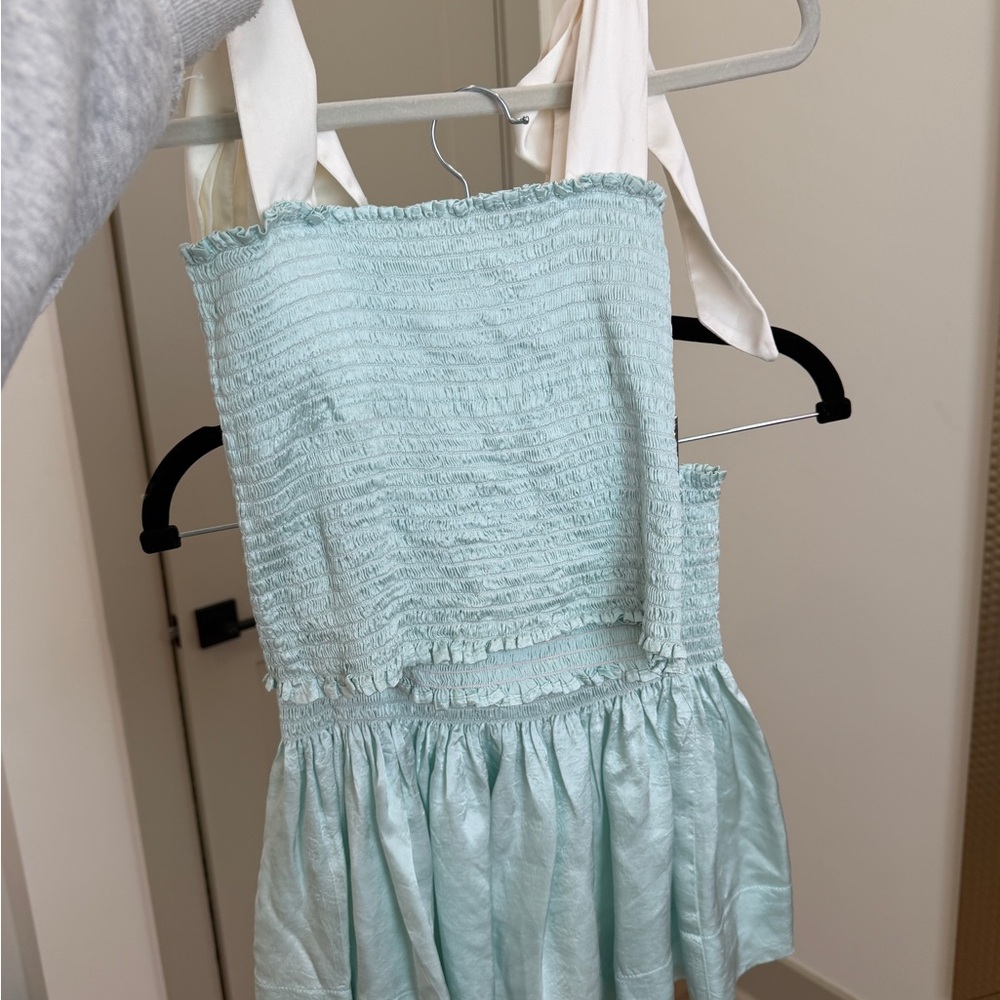 Elegant Mint Green Mini Dress